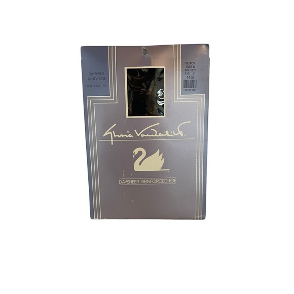 Vintage NWT Gloria Vanderbilt day sheer pantyhose black size D NEW‎ VTG - Picture 3 of 8